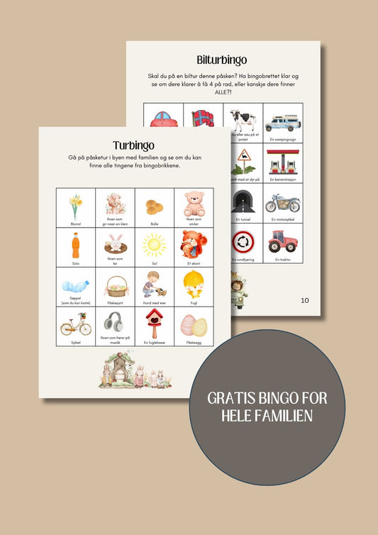 🐣 Gratis Påske-Turbingo & Bilturbingo – Perfekt for hele familien! 🚗