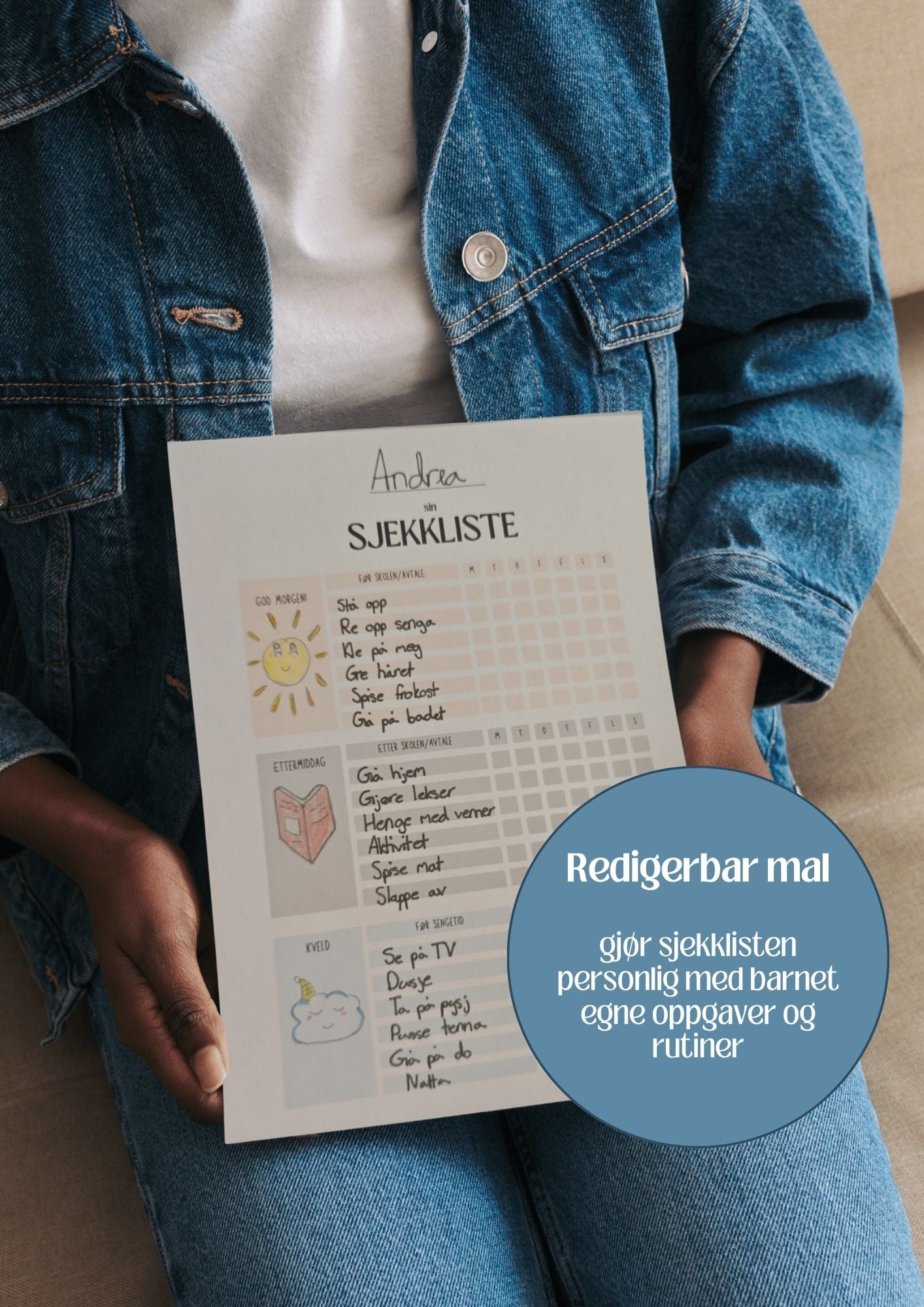 📝 Sjekkliste for barn – en morsom måte å planlegge dagen på!